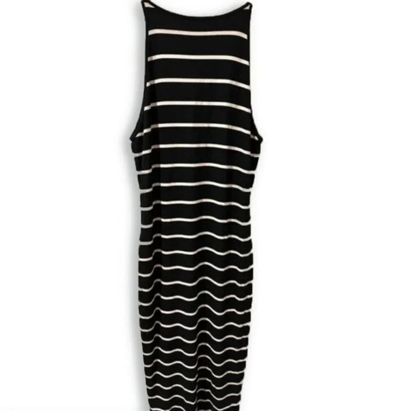 Ted Baker Navy and White Striped Midi Dress - Picture 4 of 7